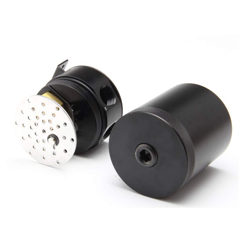 WENJTP Universal 150ml Car Oil Catch Can Kit Reservoir Tank  Compact Baffled 3-Port Oil Separator 2 Inlets 1 Outlet Black with Breather Filter + Drain Valve - Image 3
